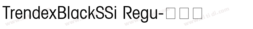 TrendexBlackSSi Regu字体转换